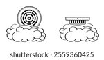 Home CO2 gas sensor. Smoke, fire alarm detector. Air quality monitor, atmosphere condition for PPM, CO2 meter map, CO2 value meters check. CO2 and greenhouse gases. Air purification level.