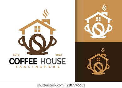 Home Coffee Logo Design, brand identity logos vector, modern logo, Logo Designs Vector Illustration Template