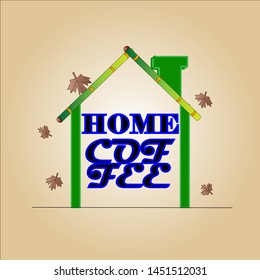 Home coffee logo image vector