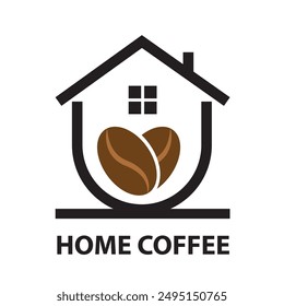 Plantilla con logotipo de café casero. Ilustración vectorial con formatos editables y escalables.