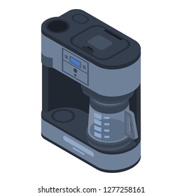 Home coffee machine icon. Isometric of home coffee machine vector icon for web design isolated on white background