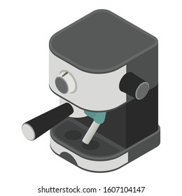Home coffee machine icon. Isometric of home coffee machine vector icon for web design isolated on white background
