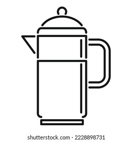 Home coffee pot icon outline vector. Espresso cup. Hot drink