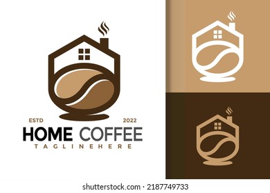 Home Coffee Shop Logo Design, brand identity logos vector, modern logo, Logo Designs Vector Illustration Template