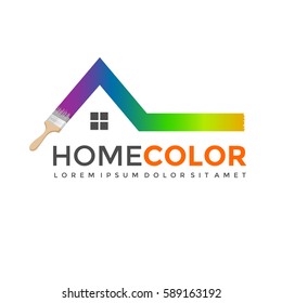 Home Color Logo / Paint Brush Vector