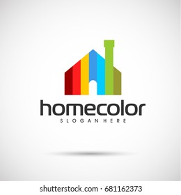 Home Color logo template. Vector Illustration Eps.10