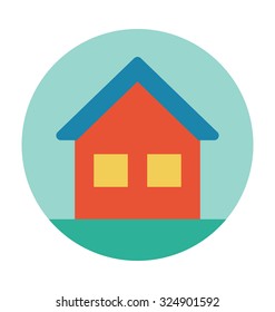 Home Colored Vector Illustration
