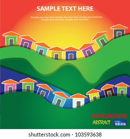 Home, colorful abstract background,Vector