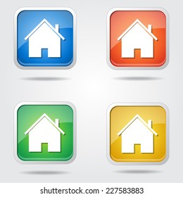 Home Colorful Vector Icon Design