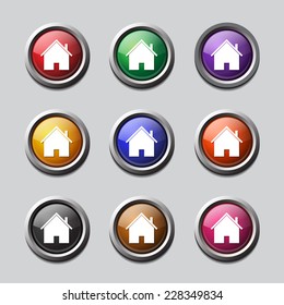 Home Colorful Vector Icon Design