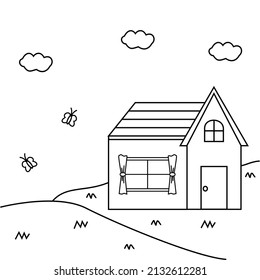 Home Coloring Page Perfect for Children Book