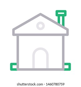 home colour line vector icon