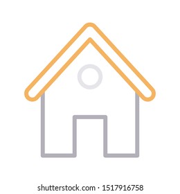 home colour line vector icon