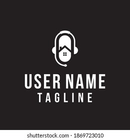 el concepto del logotipo del micrófono de combinación casera con la letra A es único, sencillo y creativo para el logotipo de la casa de música