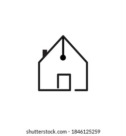 Combinación en casa con el vector de iconos de la pluma
