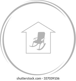 comodidad en casa. botón Internet. Icono del vector.