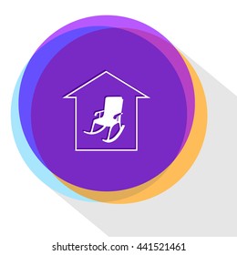 comodidad en casa. Plantilla de Internet. Icono del vector.