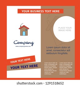 Home Company Brochure Template. Vector Busienss Template