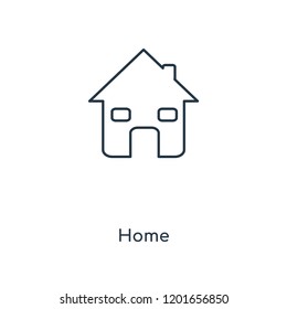 Home concept line icon. Linear Home concept outline symbol design. This simple element illustration can be used for web and mobile UI/UX.