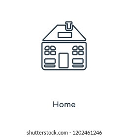 Home concept line icon. Linear Home concept outline symbol design. This simple element illustration can be used for web and mobile UI/UX.