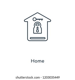 Home concept line icon. Linear Home concept outline symbol design. This simple element illustration can be used for web and mobile UI/UX.