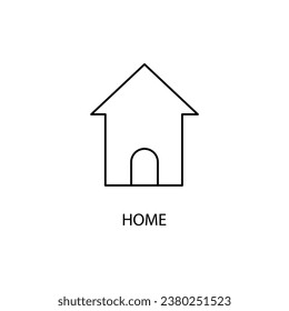 home concept line icon. Simple element illustration. home concept outline symbol design