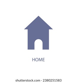 home concept line icon. Simple element illustration. home concept outline symbol design