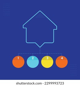 Home Concept, Real Estate Infographic Template, Icon, Blog or PPT Template, Real Estate 
