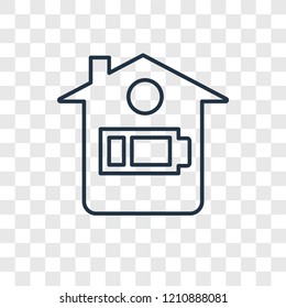 Home concept vector linear icon isolated on transparent background, Home concept transparency concept in outline style