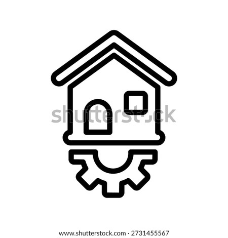 Home configuration icon, Line Vector graphics