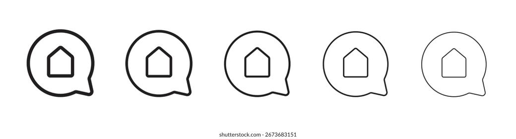 Ilustración vectorial de icono de conexión a casa aislada
