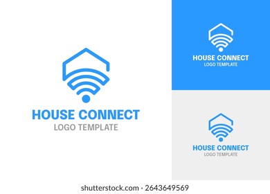 Home connect logo design template vector illustration