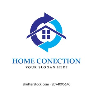 home connection logo design, creative logo