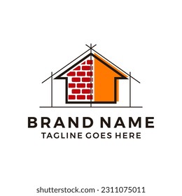 Home construction build logo vector illustration