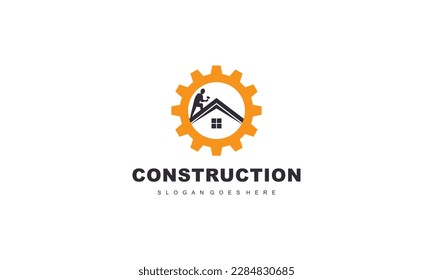 Vector del logotipo de la empresa de construcción del hogar