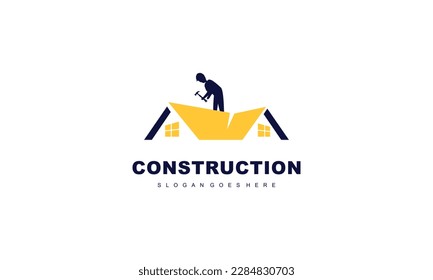 Home construction company logo vector