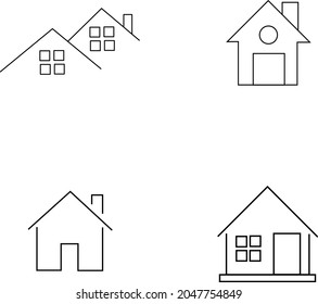 home construction desain icon editable stroke