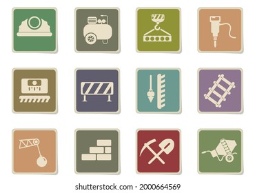 Home construction icon set for your design. vector icons