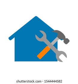 home construction icon - vector real estate house, residential symbol