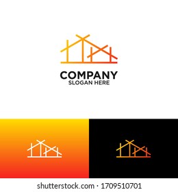 plantilla de diseño del logotipo de construcción doméstica