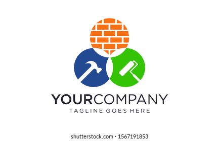 Home construction logo designs concept
