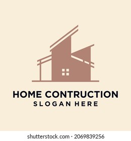 Home construction logos, modern real estate business logos, vector illustrations of creative logos for building agencies