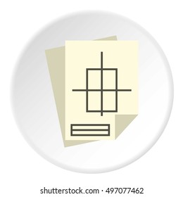Home construction project icon. Flat illustration of home construction project vector icon for web