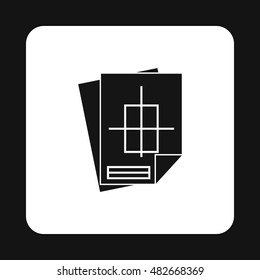 Home construction project icon in simple style isolated on white background. Building symbol vector illustration