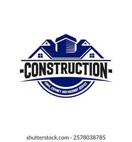 Home Construction Renovation Repair Builder Chimney Masonry Service Logo Template Vector 