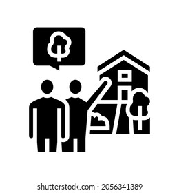 consulta en casa vector de icono de glifo. signo de consultas en casa. símbolo de contorno aislado ilustración negra