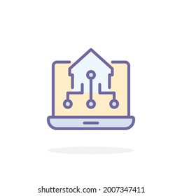 Icono de control residencial en el estilo de esquema relleno. Para tu diseño, logotipo. Ilustración vectorial.
