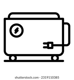 Home convector icon outline vector. Electric heater. Domestic panel