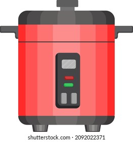 Home cooker, illustration, vector on a white background.