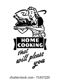 Home Cooking 3 - Retro Ad Art Banner